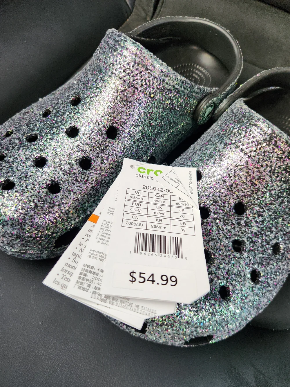 Crocs Classic Glitter Clog Limited Edition - Men’s 8 - 205942-0C4 / WOMENS 10 - Picture 6 of 7